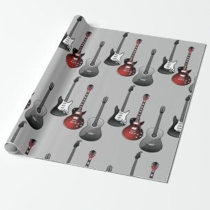 Papel De Regalo Patrón de música de guitarra divertida