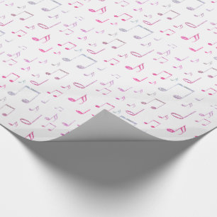 Papel De Regalo patrón de música púrpura