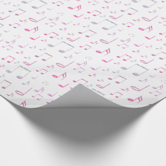 Papel De Regalo patrón de música púrpura