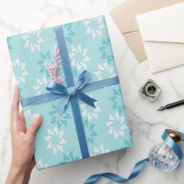 Papel De Regalo Patrón de nalga floral azul claro