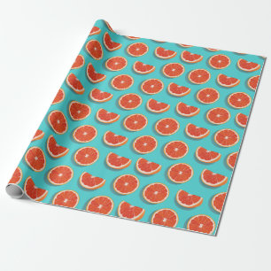 Papel De Regalo Patrón de Naranja de jugo dulce