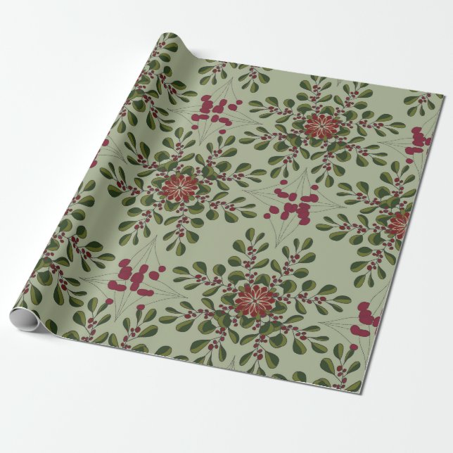 Papel De Regalo Patrón de Navidad  (Desenrollado)