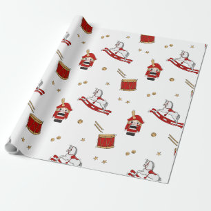 Papel De Regalo patrón de Navidad de cascanueces