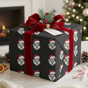 Papel De Regalo Patrón de Navidad de Gorro de Santa Donald Trump