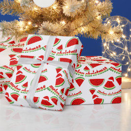 Papel De Regalo Patrón de Navidad de Melón
