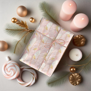 Papel De Regalo Patrón de Navidad en Oro Rosa #29 ID1009