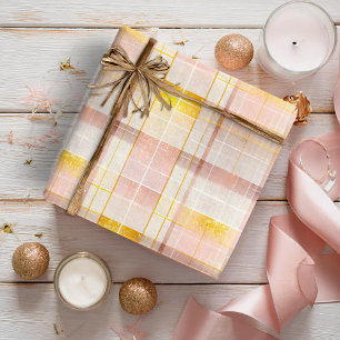 Papel De Regalo Patrón de Navidad en Oro Rosa #7 ID1009