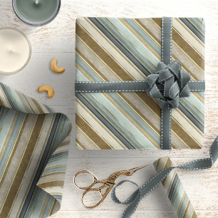 Papel De Regalo Patrón de Navidad en tonos dorados de la Tierra#28