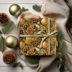 Papel De Regalo Patrón de Navidad en tonos terrosos #29 ID1009