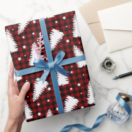 Papel De Regalo Patrón de Navidad Rojo