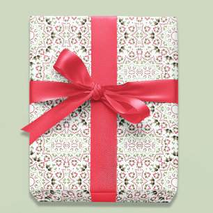 Papel De Regalo Patrón de Navidad Rojo y Verde