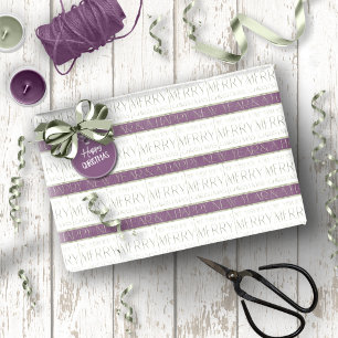 Papel De Regalo Patrón de Navidad Verde Púrpura#35 ID1009