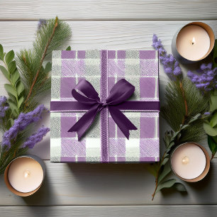 Papel De Regalo Patrón de Navidad Verde Púrpura#7 ID1009