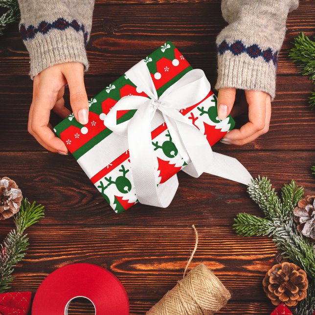 Papel De Regalo Patrón de navidades (Christmas pattern birthday packing gift wrap,gift wrapping paper,return gift wrap paper,paper gift)