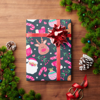 Papel De Regalo Patrón de Navidades alegres