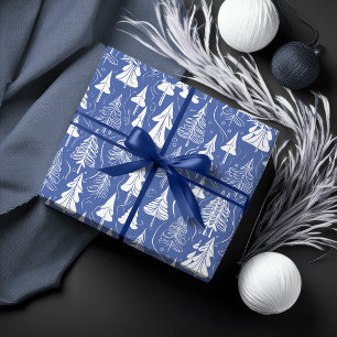 Papel De Regalo Patrón de Navidades azules#6 ID1009