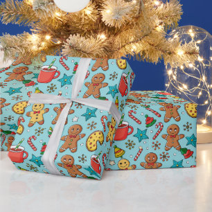 Papel De Regalo Patrón de Navidades Cute Gingerbread