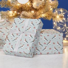 Papel De Regalo Patrón de Navidades de aves silvestres