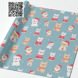 Papel De Regalo Patrón de Navidades de Bulldog francés