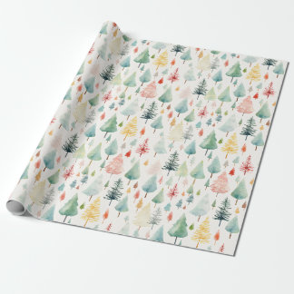 Papel De Regalo Patrón de Navidades de color de agua