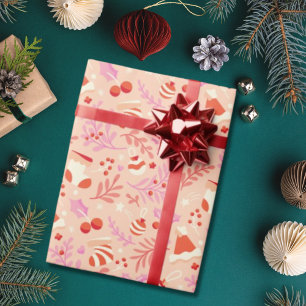 Papel De Regalo Patrón de Navidades de estilo retro