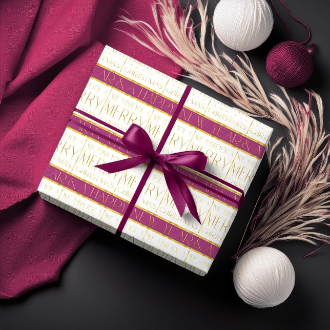 Papel De Regalo Patrón de Navidades de oro magenta#35 ID1009 (Subido por el creador)