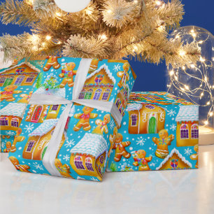 Papel De Regalo Patrón de Navidades de pan de jengibre