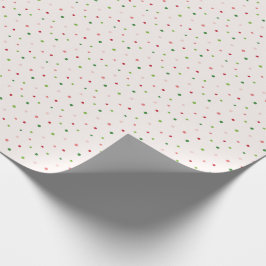 Papel De Regalo Patrón de Navidades de puntos de polka rojos, rosa