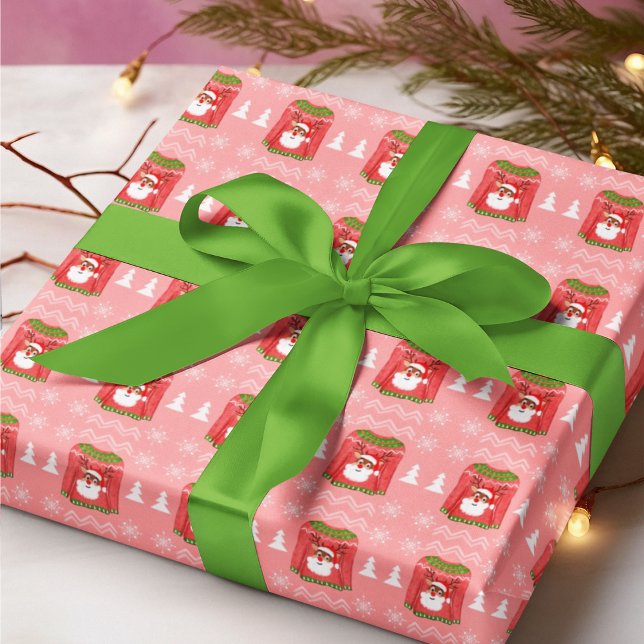 Papel De Regalo Patrón de Navidades de renos divertidos y sudoroso (Subido por el creador)