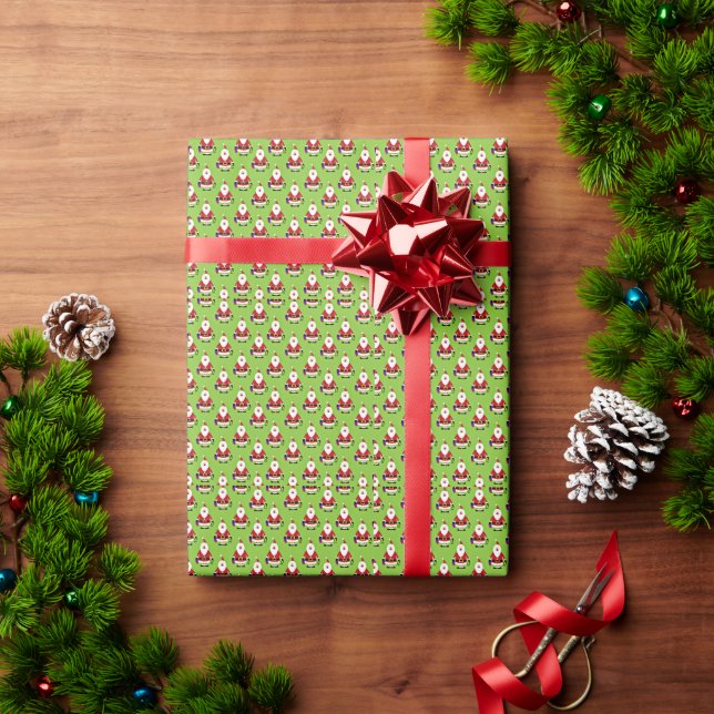 Papel De Regalo Patrón de Navidades de Santa Claus (Regalo de vacaciones)