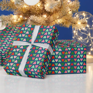 Papel De Regalo Patrón de Navidades de triángulo abstracto moderno