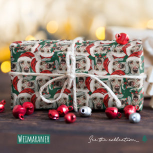 Papel De Regalo Patrón de Navidades de Weimaraner divertidos