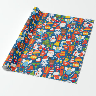 Papel De Regalo Patrón de Navidades decorativos