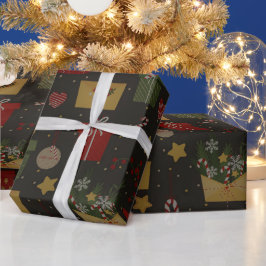 Papel De Regalo Patrón de Navidades festivos
