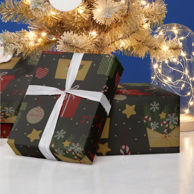 Papel De Regalo Patrón de Navidades festivos (Vacaciones)