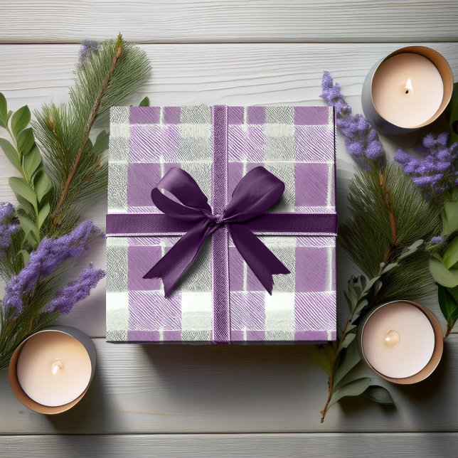Papel De Regalo Patrón de Navidades morados verdes#7 ID1009 (Subido por el creador)