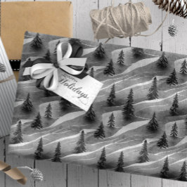 Papel De Regalo Patrón de Navidades negros#10 ID1009