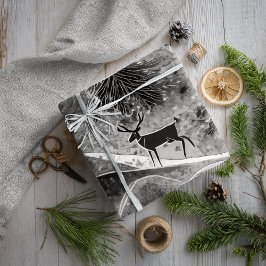 Papel De Regalo Patrón de Navidades negros#13 ID1009