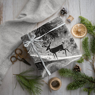 Papel De Regalo Patrón de Navidades negros#13 ID1009