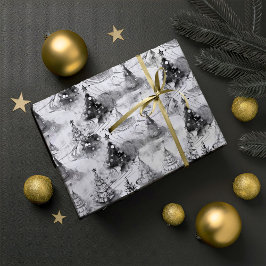 Papel De Regalo Patrón de Navidades negros Nº 3 ID1009