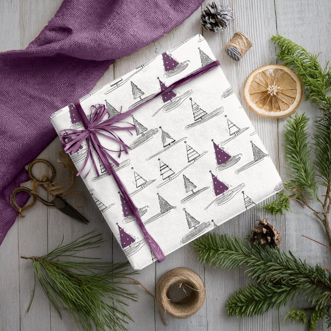 Papel De Regalo Patrón de Navidades púrpuras n° 5 ID1009 (Subido por el creador)
