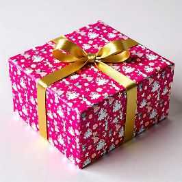 Papel De Regalo Patrón de Navidades rosa 🎄 pastel brillante
