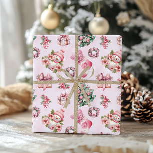 Papel De Regalo Patrón de Navidades rosados - Festividad fantástic