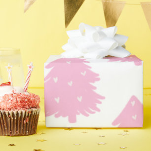 Papel De Regalo Patrón de Navidades rosados juguetones para niños