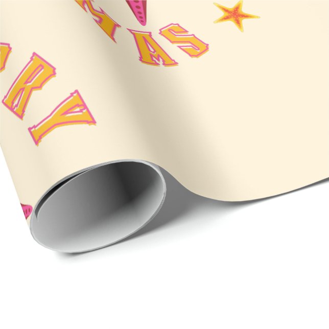 Papel De Regalo Patrón de Navidades tropicales de Merry Junemas (Esquina del rollo)