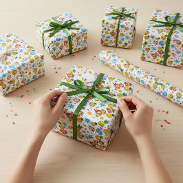 Papel De Regalo Patrón de Negocio de Mono