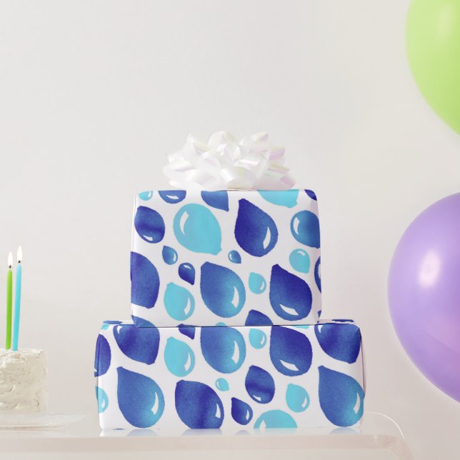 Papel De Regalo Patrón de niño de globo azul lindo (Regalos de fiesta)
