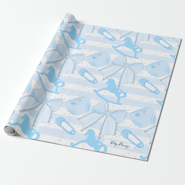 Papel De Regalo Patrón de niño pequeño (Desenrollado)