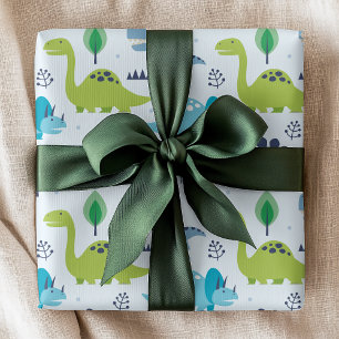 Papel De Regalo Patrón de niños de dinosaurios pequeños