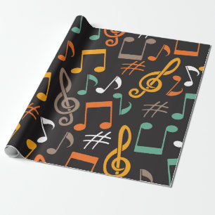 Papel De Regalo patrón de nota musical